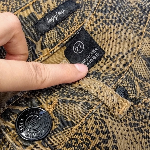 snake print skinny legging jeans size 27 - Picture 3 of 4